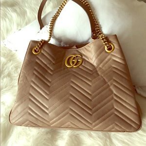 Gucci Marmont GG Medium Pink Purse